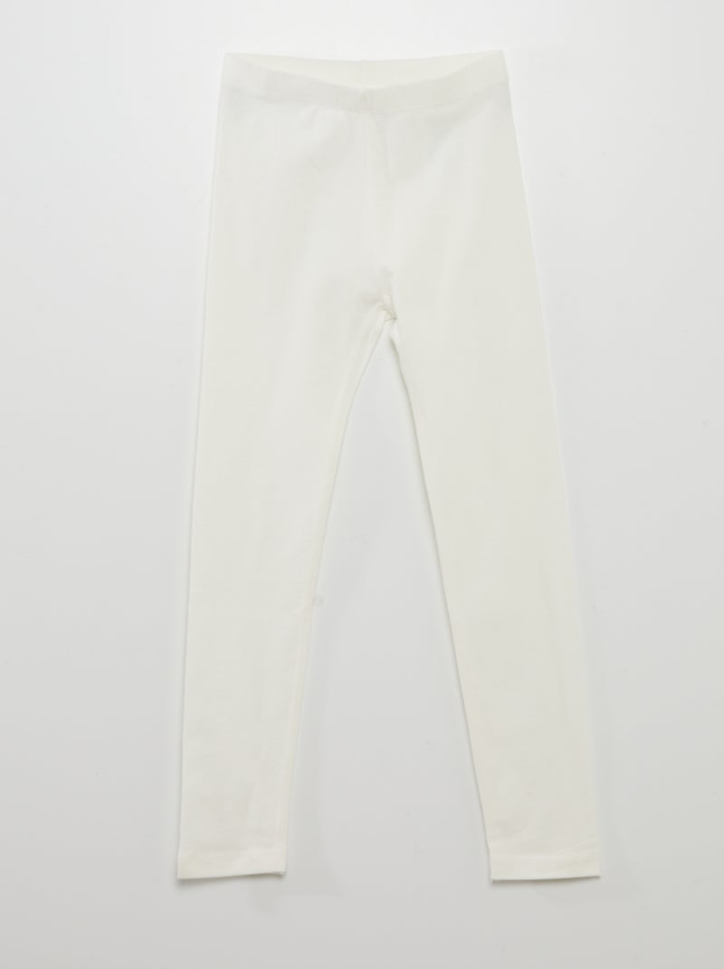 Leggings compridas e elásticas BRANCO - Kiabi