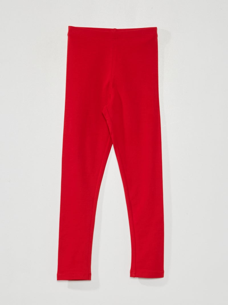 Leggings compridas e elásticas VERMELHO - Kiabi