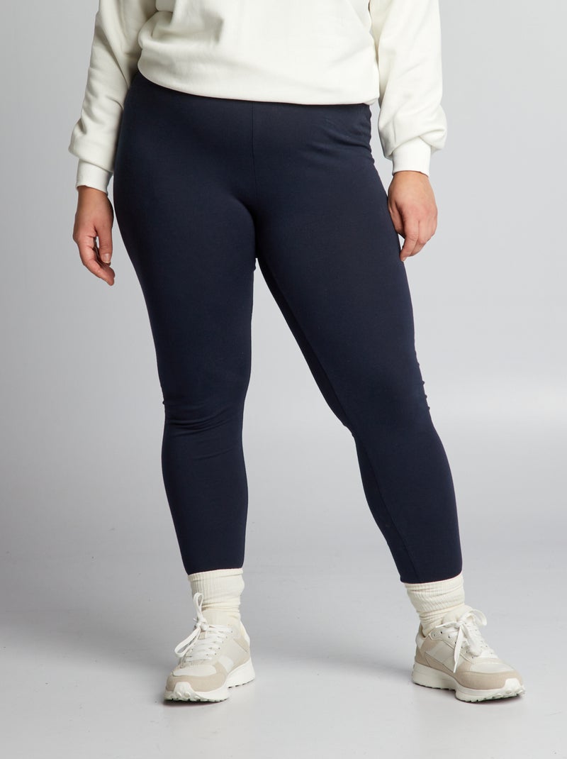Leggings compridas em algodão AZUL - Kiabi