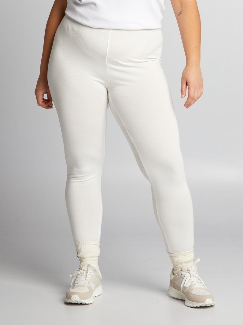 Leggings compridas em algodão Branco - Kiabi