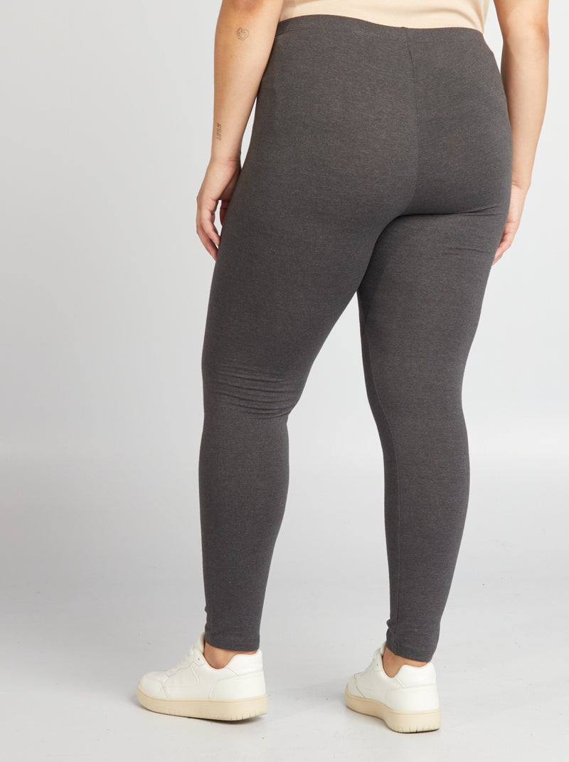 Leggings compridas em algodão CINZA - Kiabi