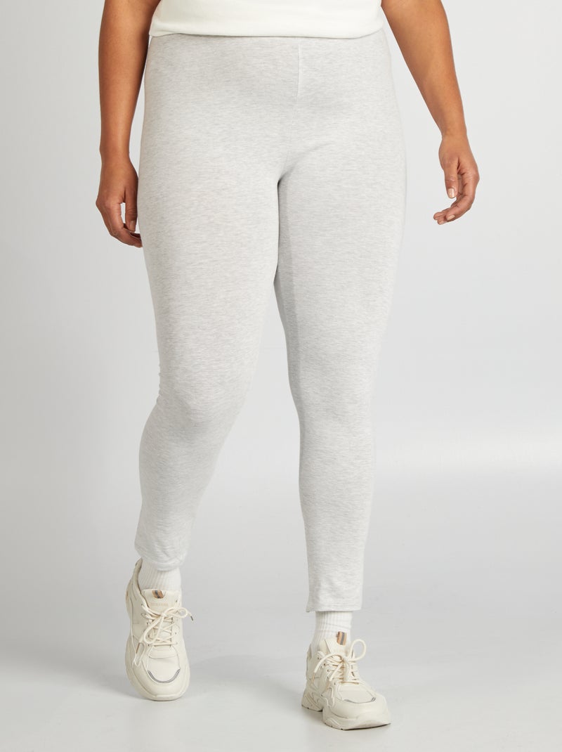 Leggings compridas em algodão CINZA - Kiabi