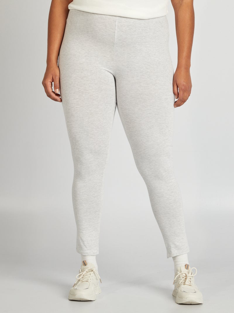 Leggings compridas em algodão CINZA - Kiabi