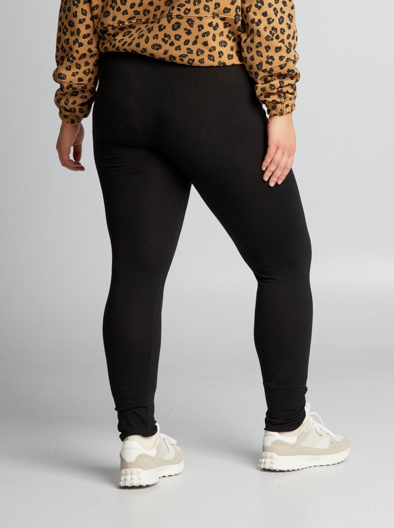 Leggings compridas em algodão Preto - Kiabi