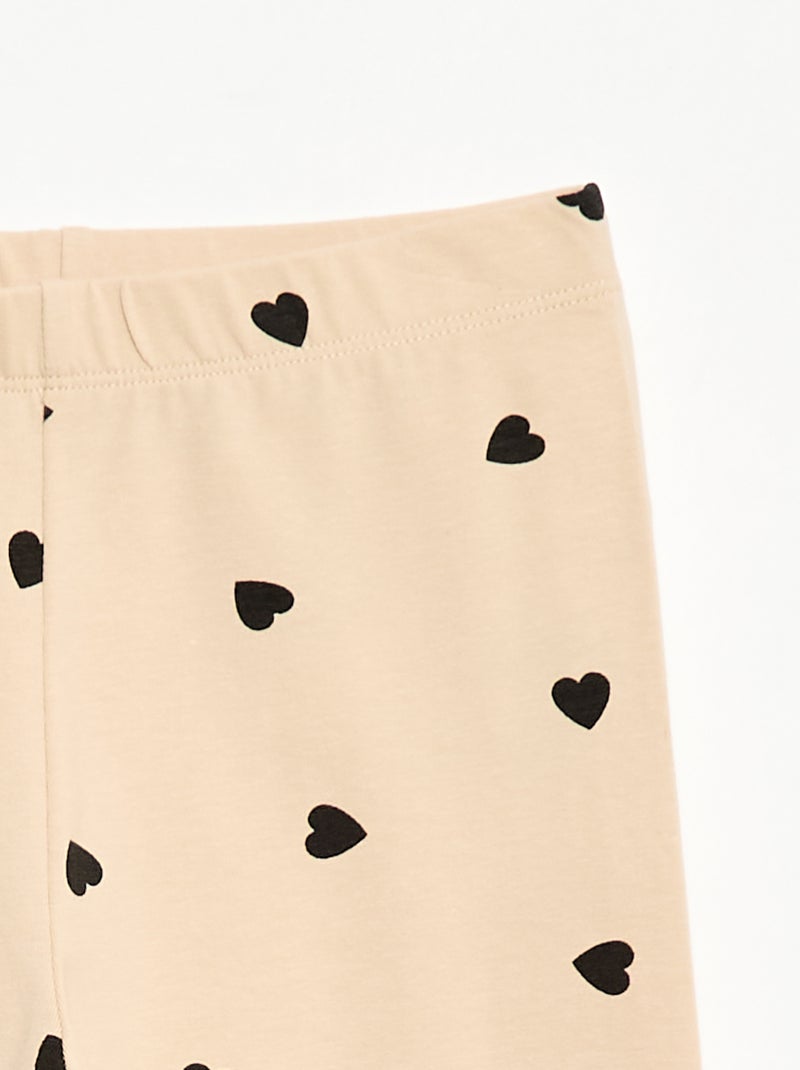 Leggings compridas em jersey Bege - Kiabi