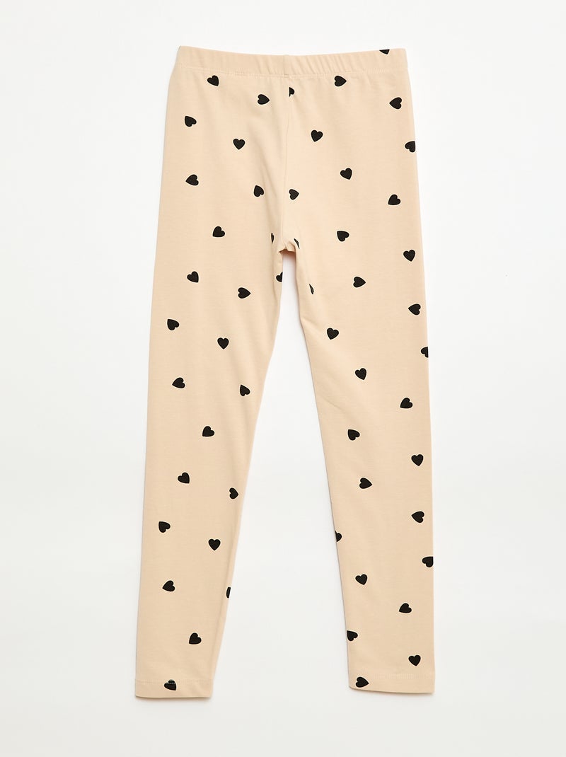 Leggings compridas em jersey Bege - Kiabi