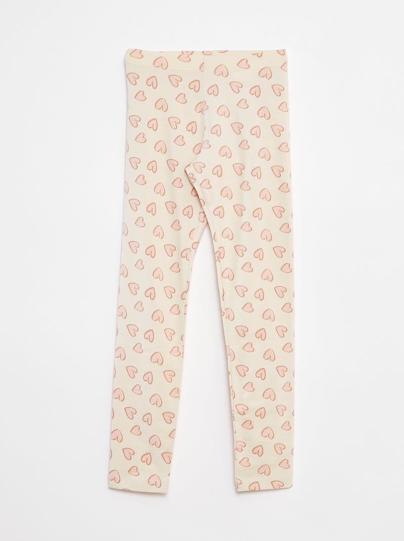 Leggings compridas em jersey Branco - Kiabi