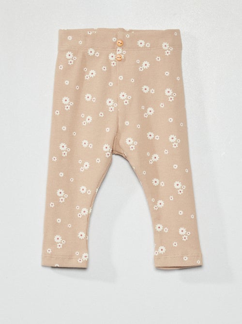 Leggings compridas em jersey com estampado - Kiabi