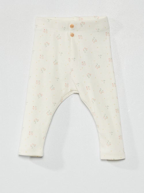 Leggings compridas em jersey com estampado - Kiabi