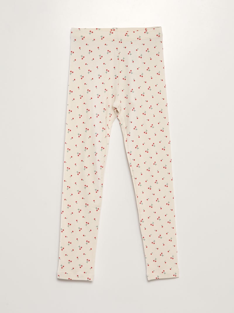 Leggings compridas estampadas BRANCO - Kiabi
