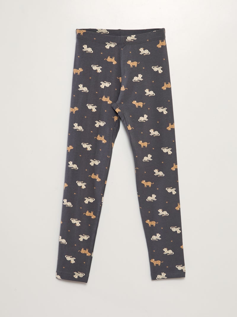 Leggings compridas estampadas CINZA - Kiabi