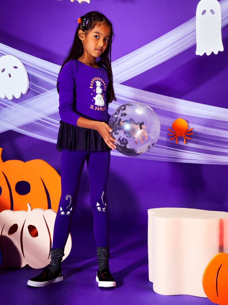 Leggings compridas 'gato' - Halloween VIOLETA - Kiabi