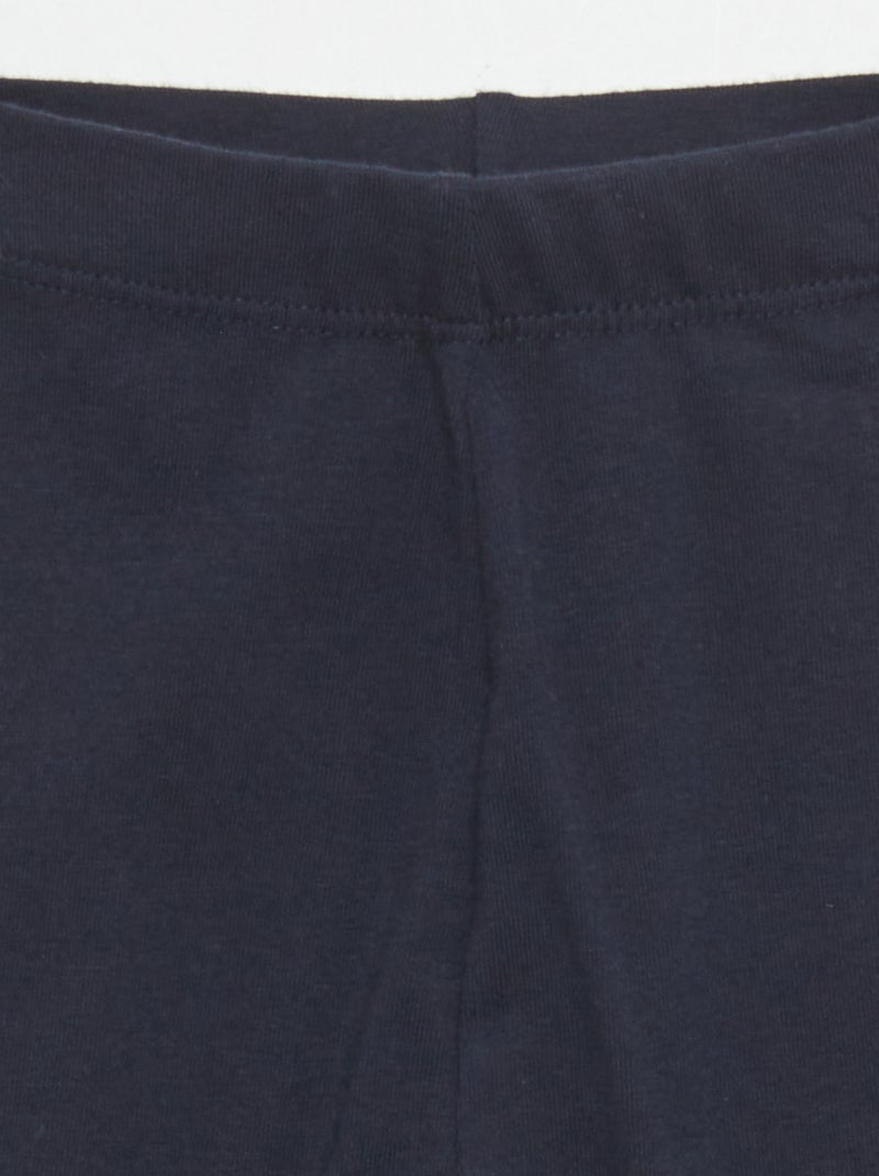 Leggings compridas lisas em malha jersey AZUL - Kiabi