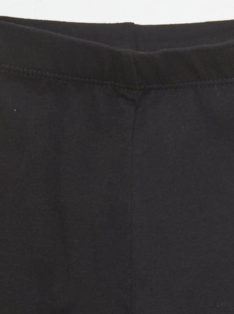 Leggings compridas lisas em malha jersey Preto - Kiabi