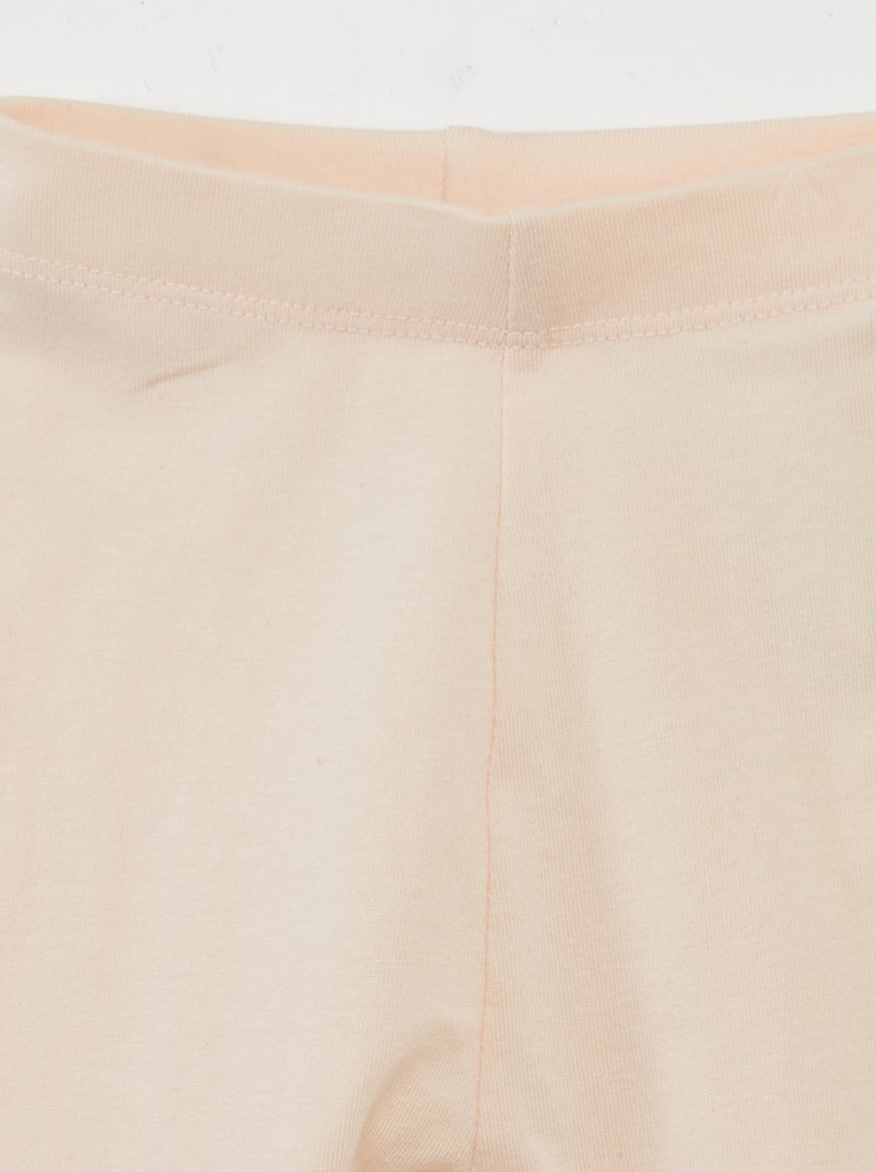 Leggings compridas lisas em malha jersey ROSA - Kiabi