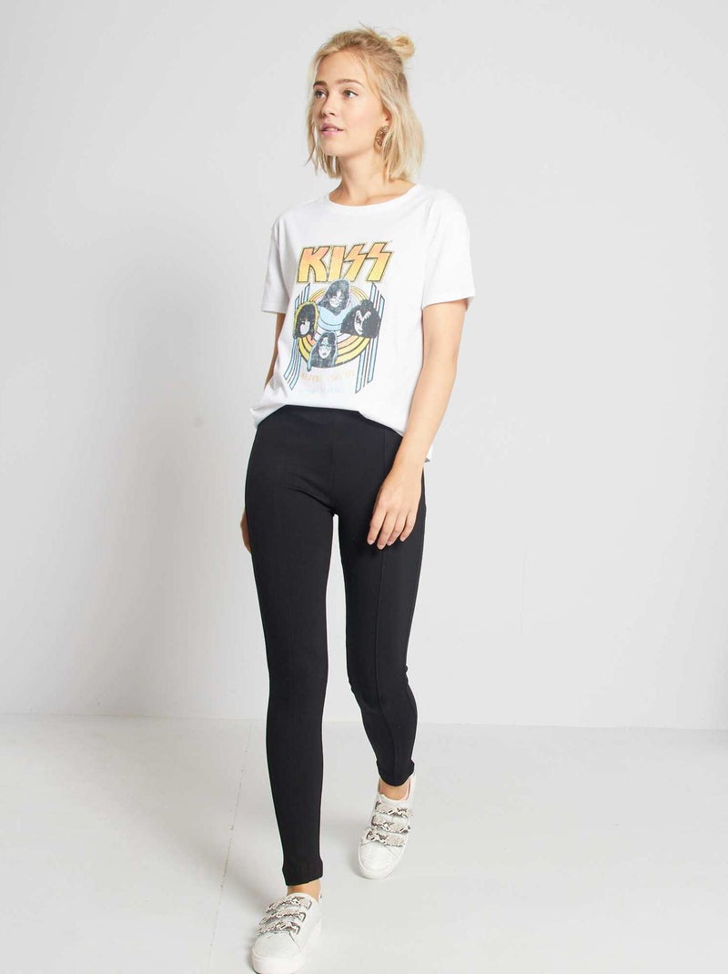 Leggings compridas lisas Preto - Kiabi