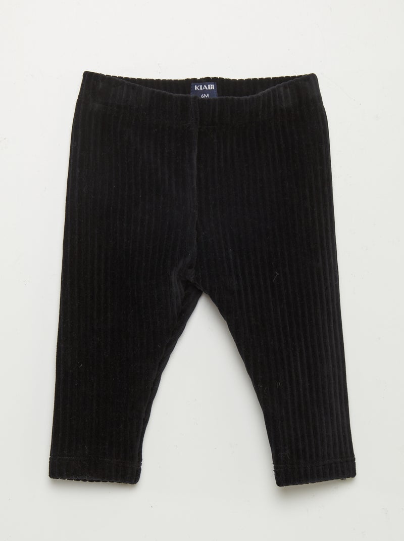 Leggings de bombazina Preto - Kiabi