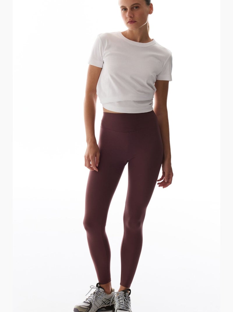 Leggings de cintura alta soft feel penti Vermelho bordô - Kiabi