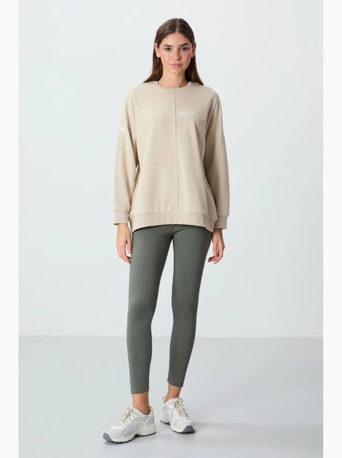 Leggings de cintura subida em mistura de algodão tommy - Kiabi