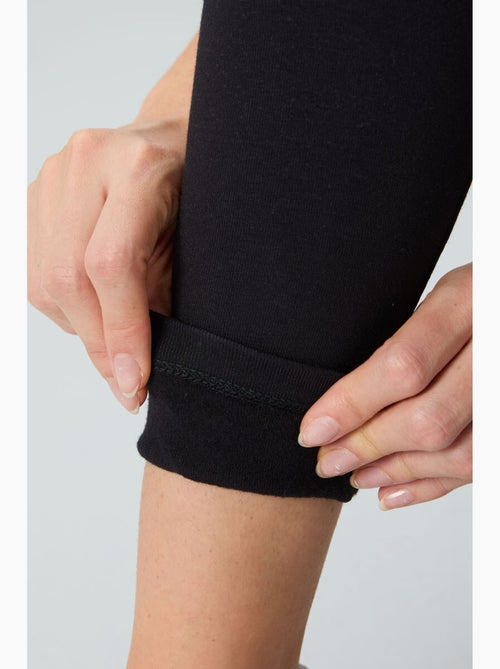 Leggings de cintura subida em mistura de algodão tommy - Kiabi