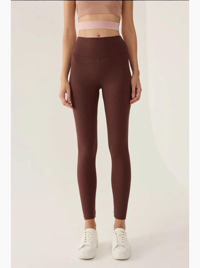 Leggings de cintura subida hiccup Castanho - Kiabi