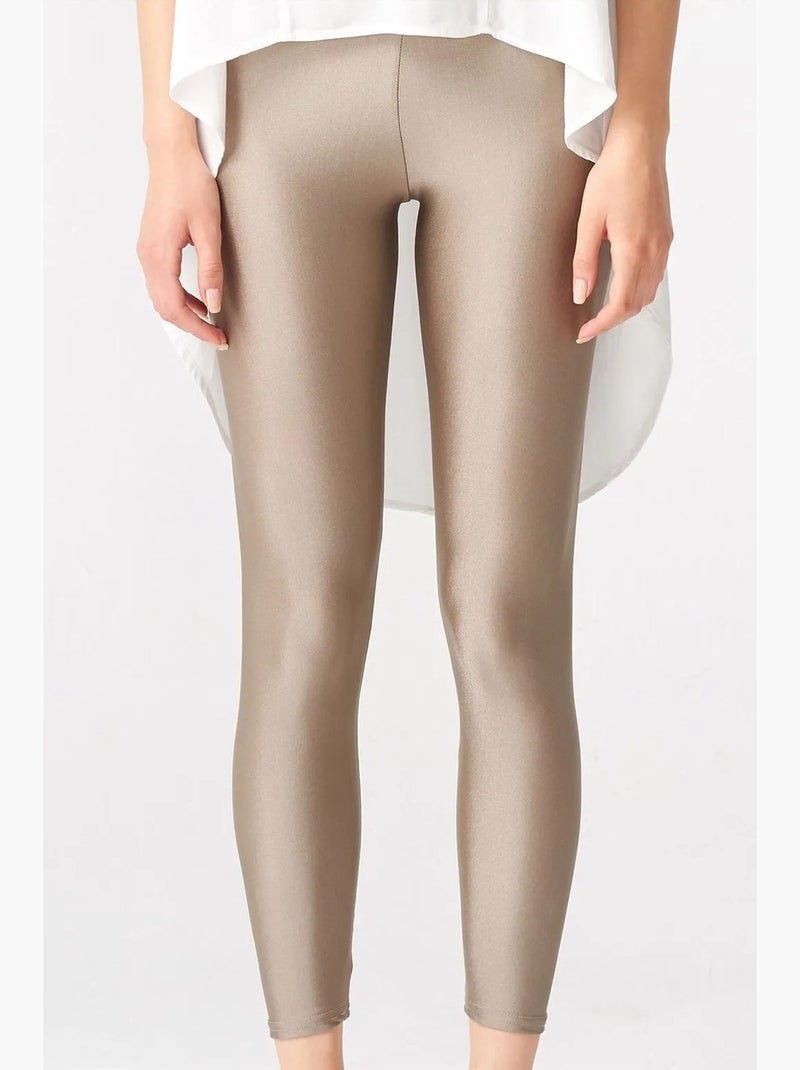 Leggings de cintura subida slim fit dilvin Greige - Kiabi