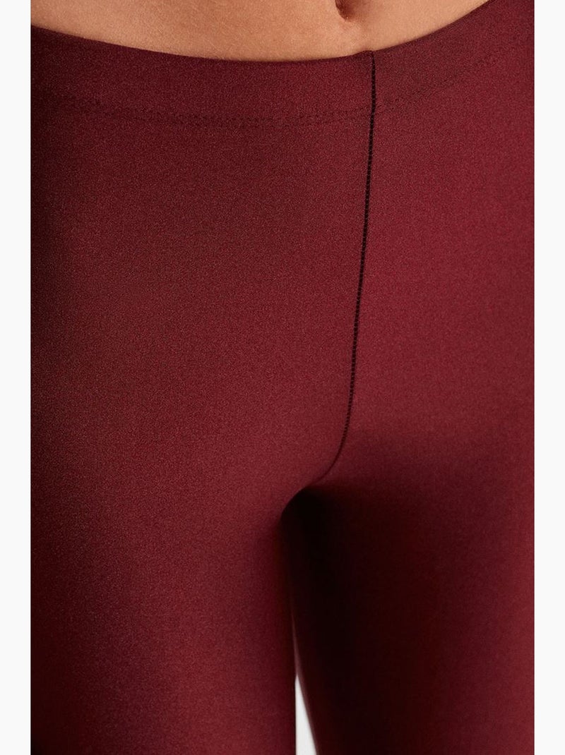 Leggings de cintura subida slim fit dilvin Vermelho bordô - Kiabi