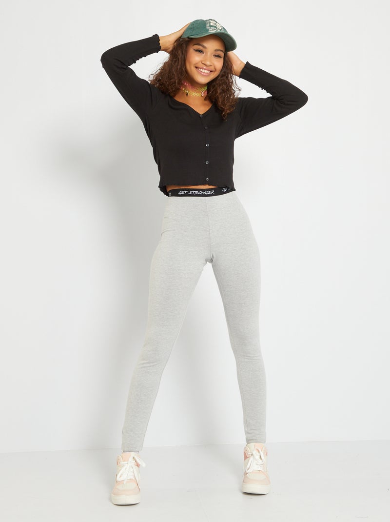 Leggings de desporto CINZA - Kiabi