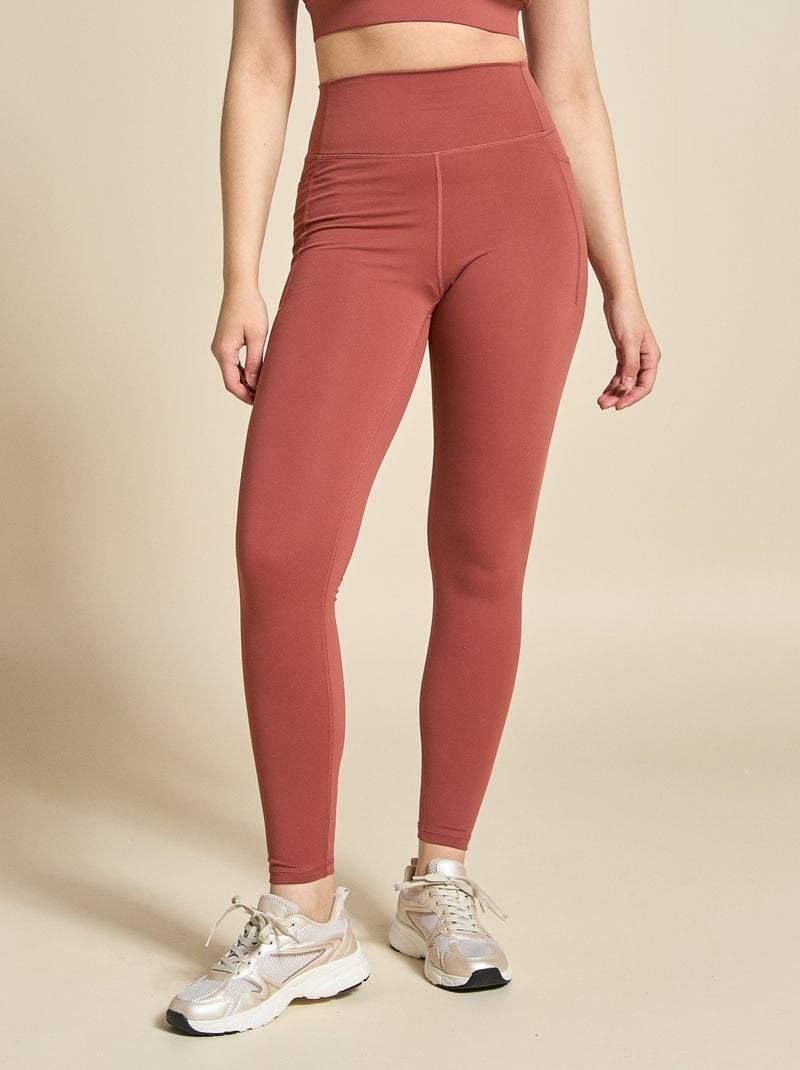 Leggings de desporto com bolsos - (ekstract) Castanho - Kiabi