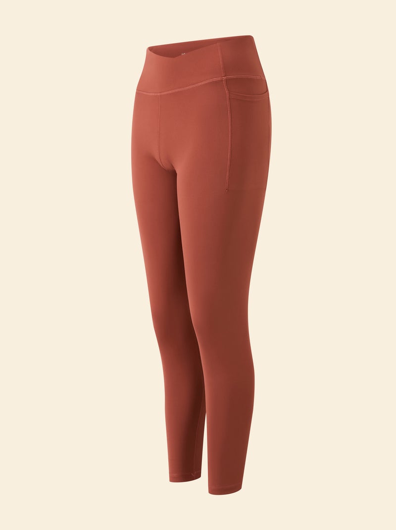 Leggings de desporto com bolsos - (ekstract) Castanho - Kiabi