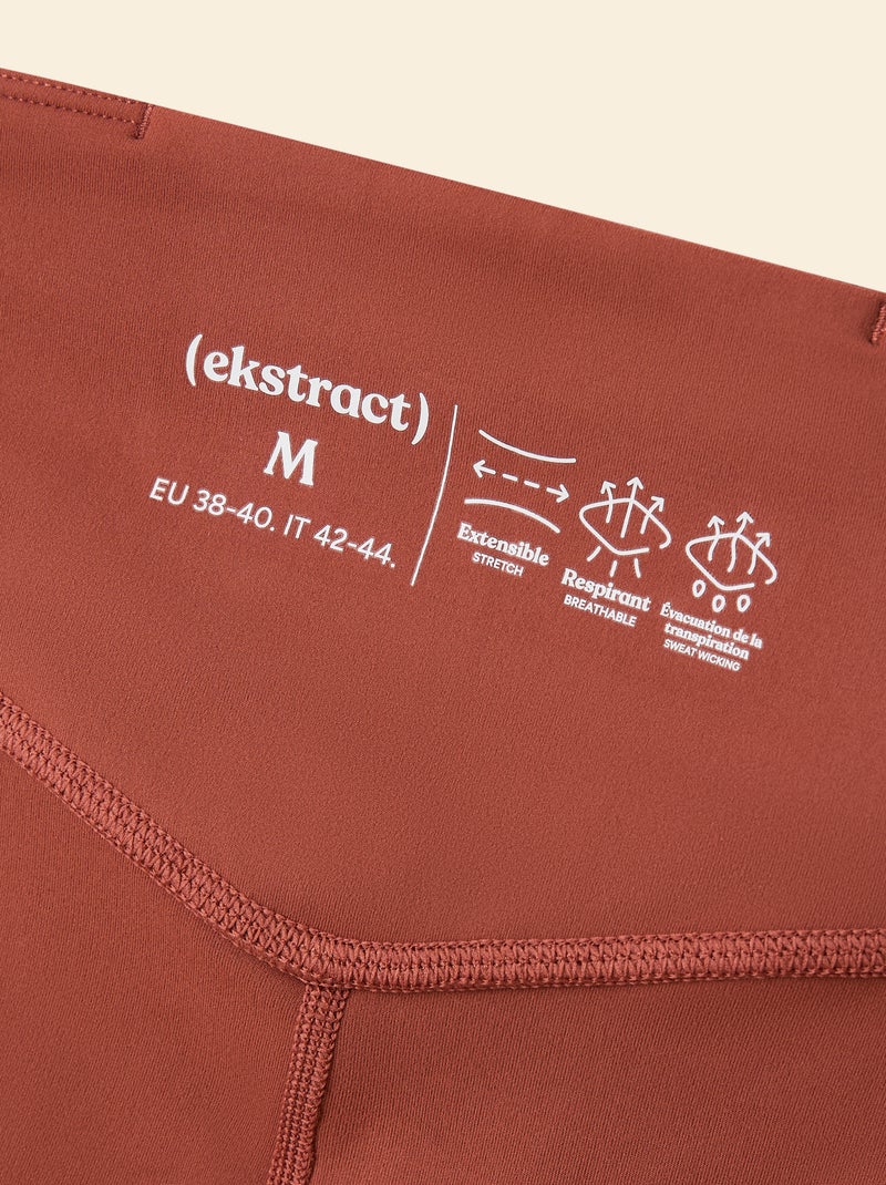 Leggings de desporto com bolsos - (ekstract) Castanho - Kiabi