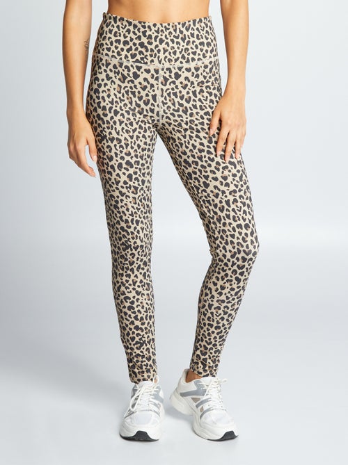 Leggings de desporto com estampado 'leopardo' - Kiabi