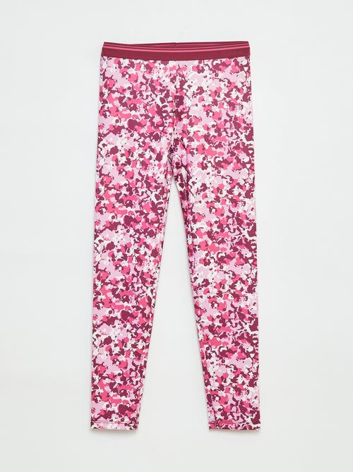 Leggings de desporto em material elástico - Kiabi