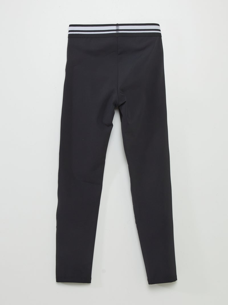 Leggings de desporto em microfibra Preto - Kiabi