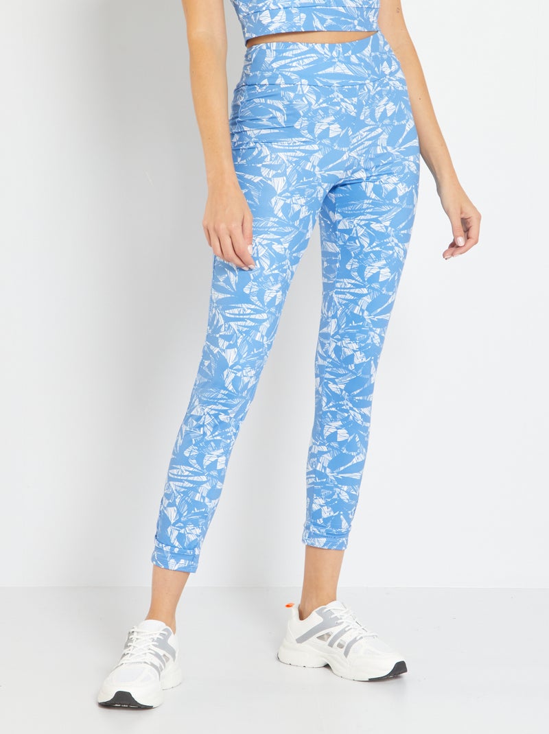 Leggings de desporto estampadas AZUL - Kiabi