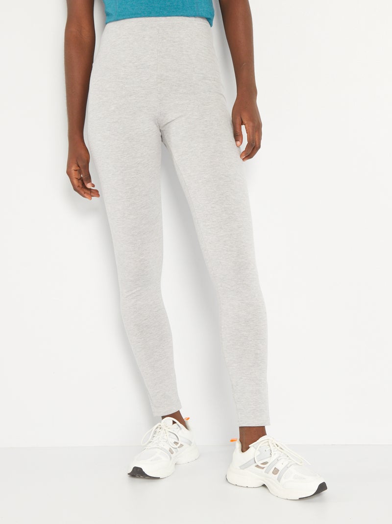 Leggings de desporto lisas Cinza - Kiabi