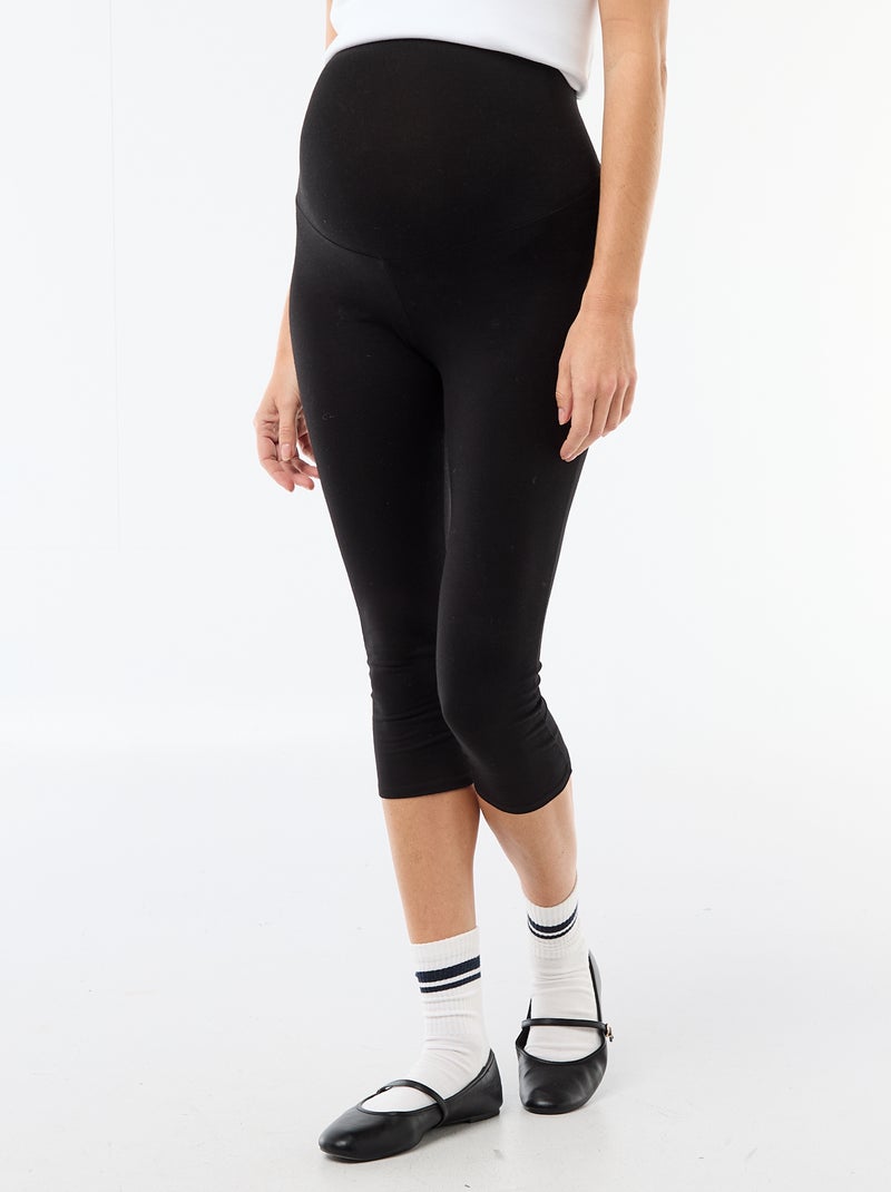 Leggings de grávida 7/8 Preto - Kiabi