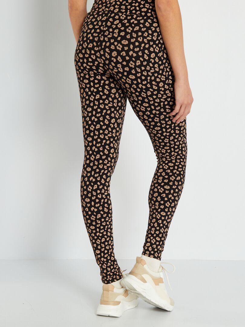 Leggings de grávida com motivo 'leopardo' - PRETO - Kiabi - 15.00€