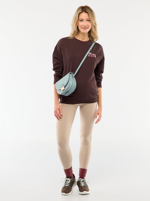 Leggings de grávida compridas em jersey lisa - Kiabi