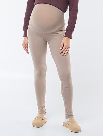 Leggings de grávida compridas em jersey lisa