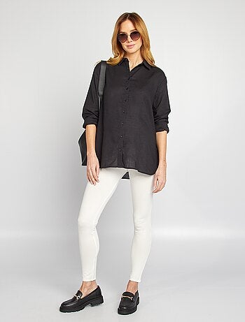 Leggings de grávida compridas em jersey lisa