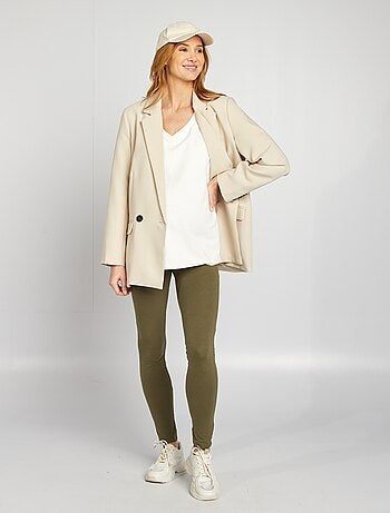 Leggings de grávida compridas em jersey lisa