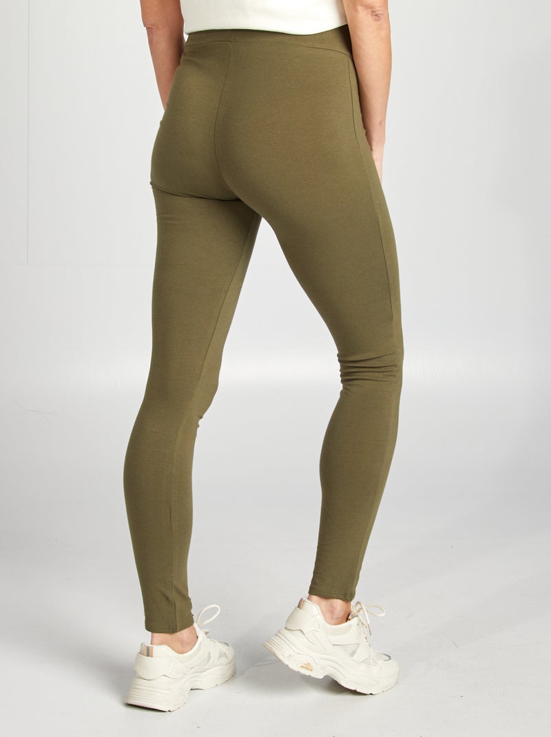 Leggings de grávida compridas em jersey lisa CAQUI - Kiabi