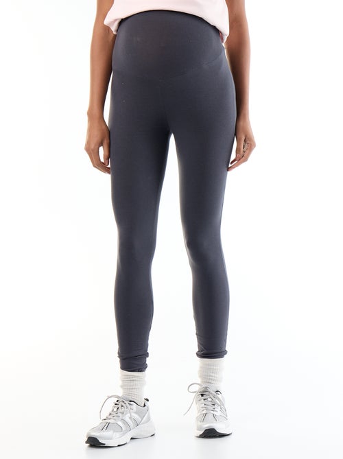 Leggings de grávida compridas em jersey lisa - Kiabi