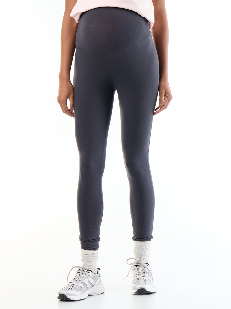 Leggings de grávida compridas em jersey lisa Cinza - Kiabi