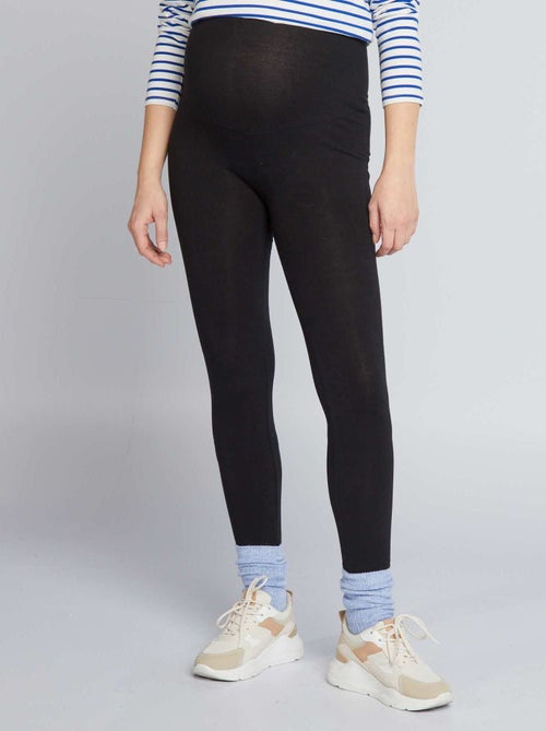 Leggings de grávida compridas em jersey lisa - Kiabi