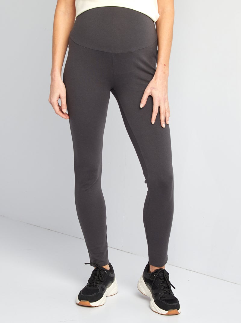 Leggings de grávida compridas em jersey lisa PRETO - Kiabi