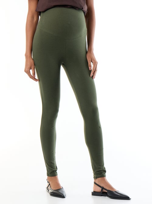 Leggings de grávida compridas em jersey lisa - Kiabi