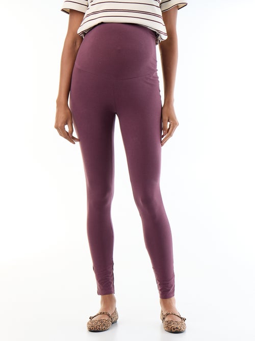 Leggings de grávida compridas em jersey lisa - Kiabi