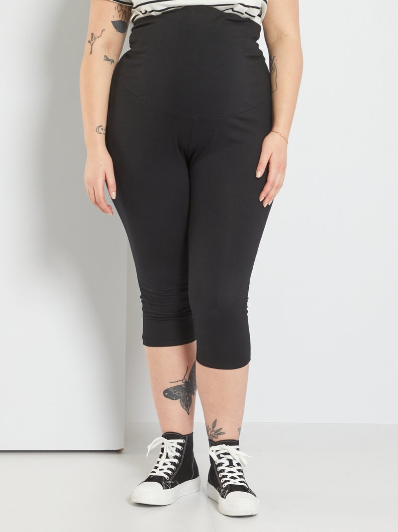 Leggings de grávida curtas Preto - Kiabi